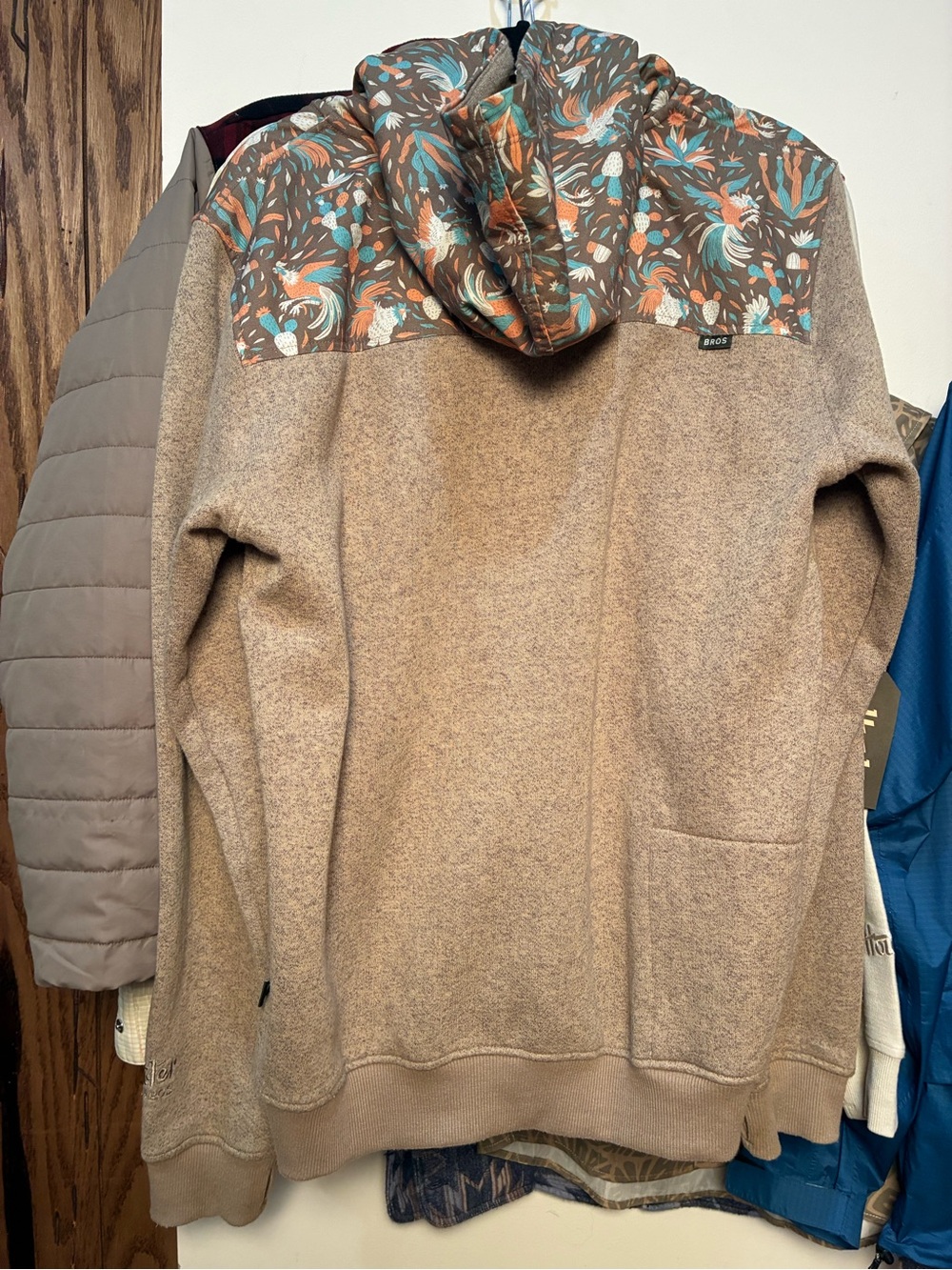 Howler Brothers - Rooster Print Yoke Zip Up Hoodie - size Medium - Picture 4 of 15